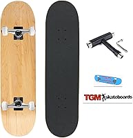 Vista 1 de TGM - Patineta completa – Construcción de arce de 7 capas – Monopatín totalmente montado con herramienta en T y calcomanías – Elige