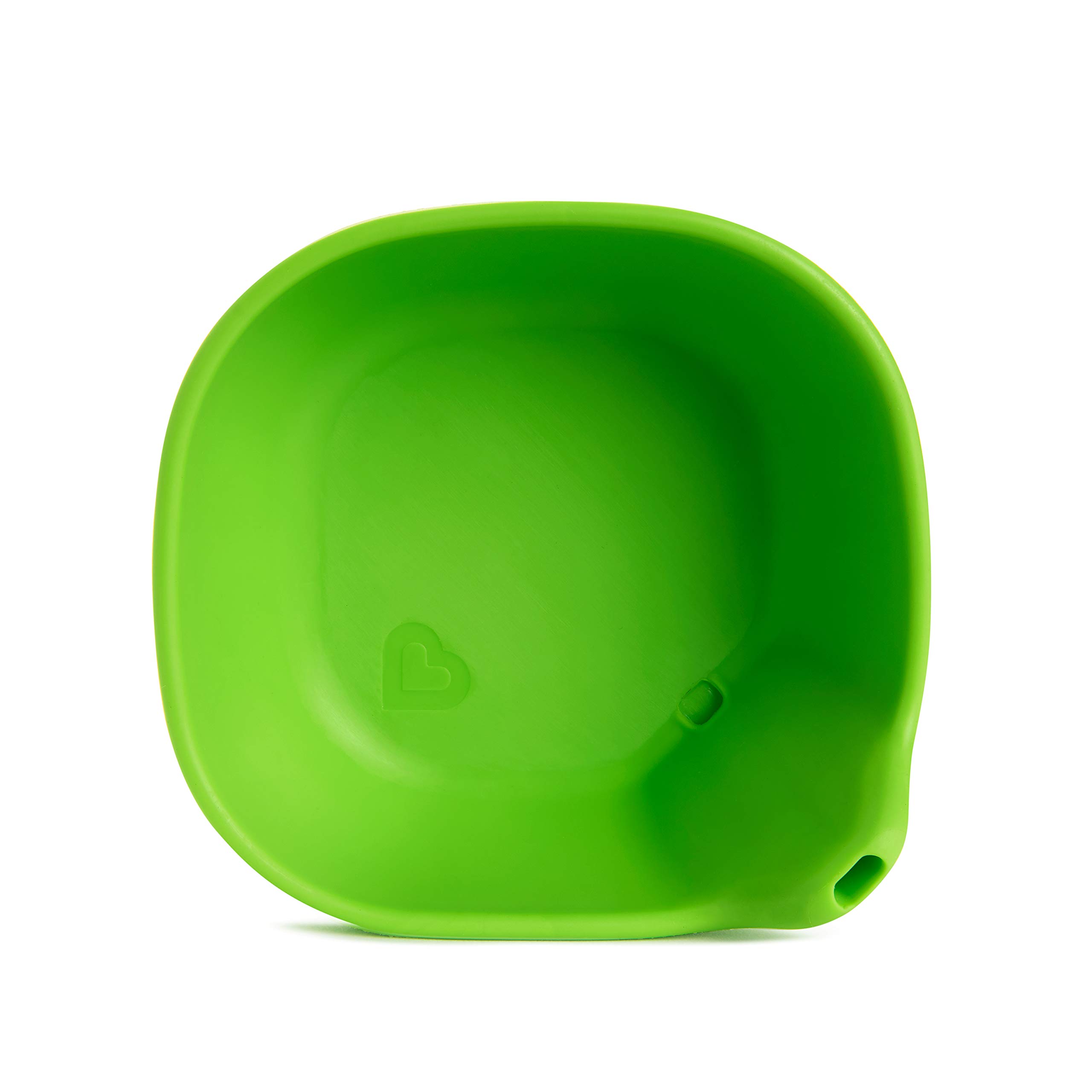 Munchkin Last Drop Silicone Toddler Bowl with Built-In Straw, Green