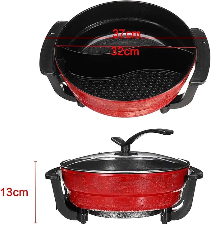 Olla Eléctrica Doble, Olla Integrada con Revestimiento Antiadherente miniatura 2