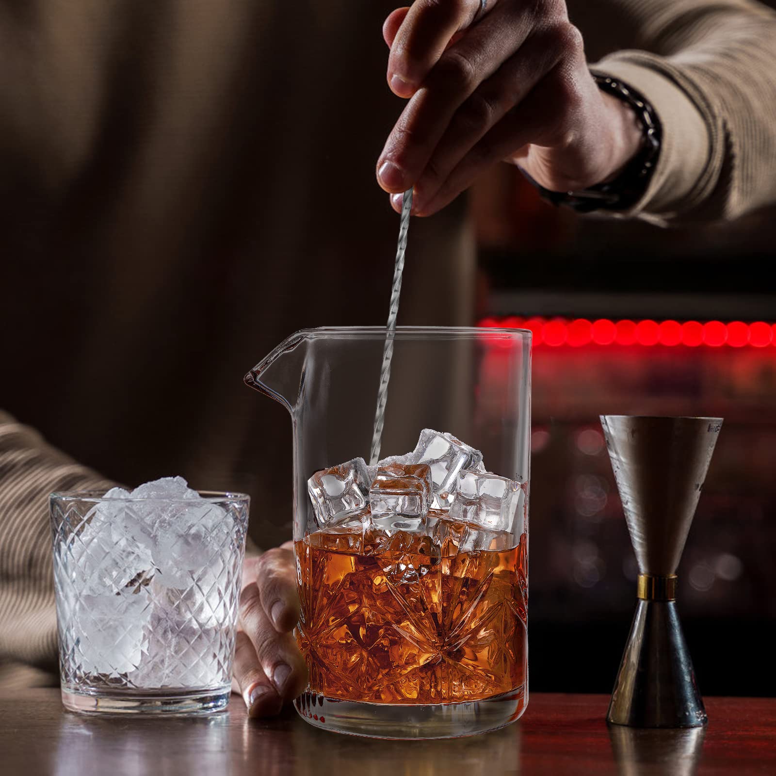 Verres à Cocktail Tebery - Lot De 2 En Cristal Sans Plomb - Fond Épais 623,7g - Qualité Pro