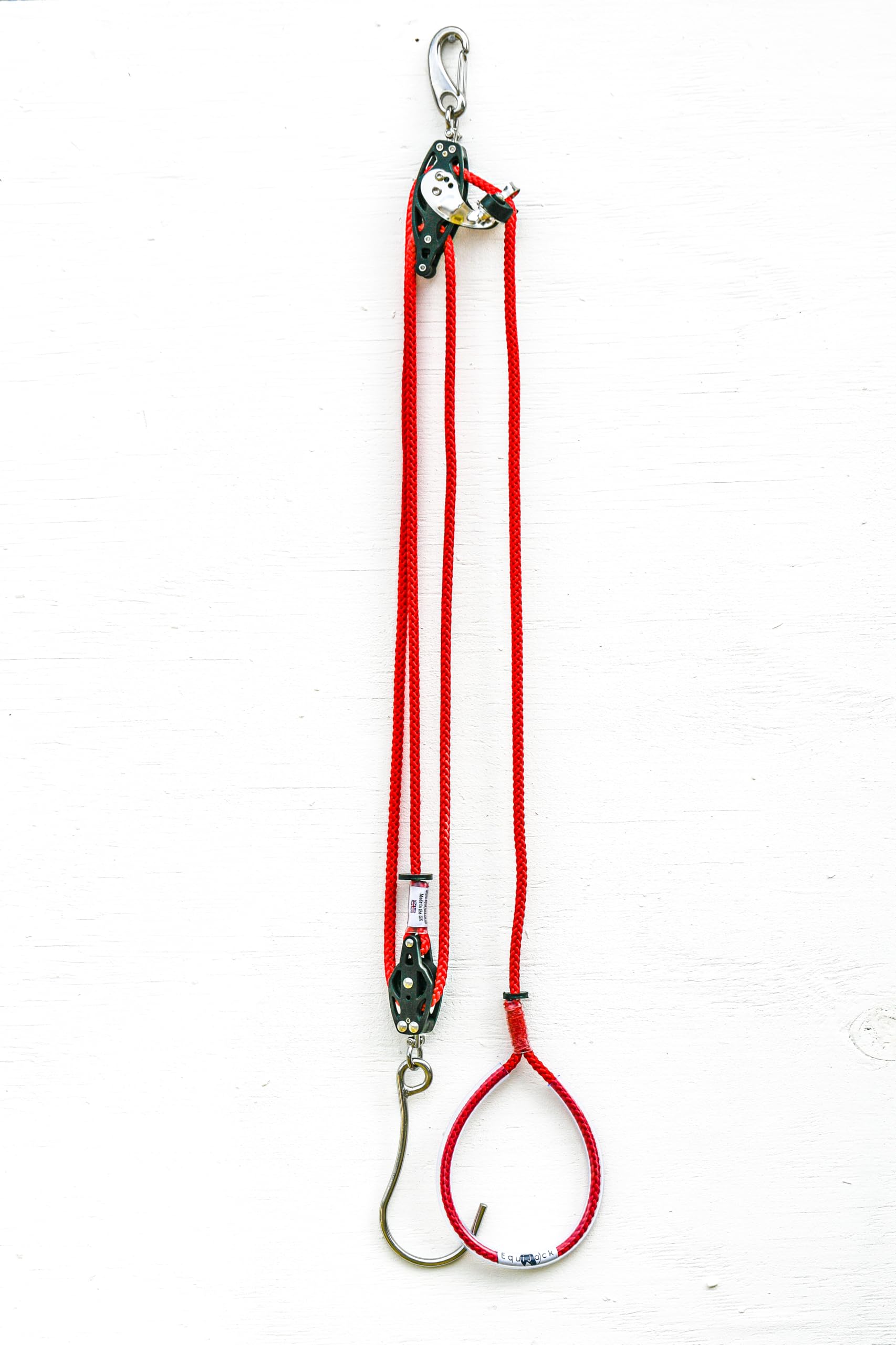 EquiJack Heavy Haynet Winch, Original Horse Hay Net Pulley System (Cherry (Red))