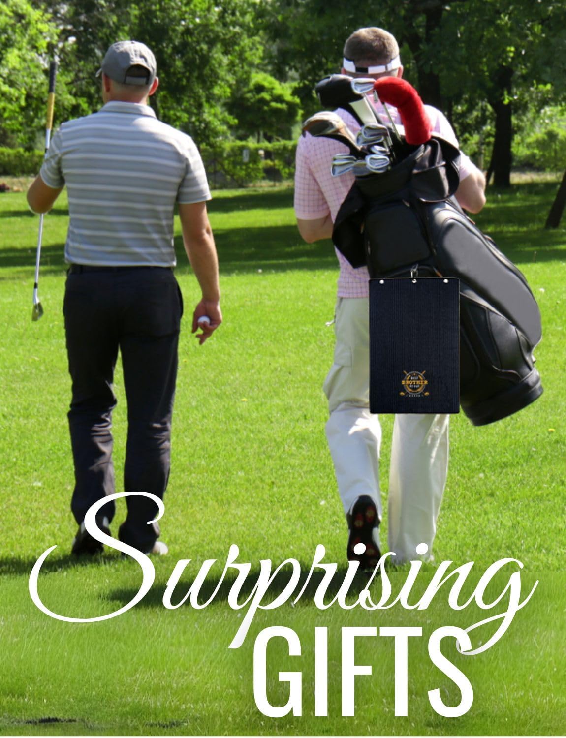 Brother Gifts Golf Towels, Golf Accessory for Golf Bags, Golf Gifts for Men on National Golf Day, Retirement, 16x24in Microfiber Golf Towel, Black - Image 7