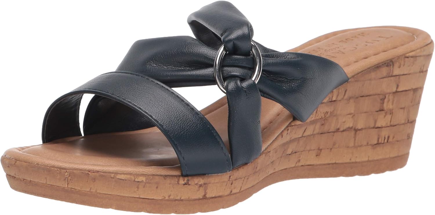 Tuscany Women's Wedge Sandal, Navy, 9.5