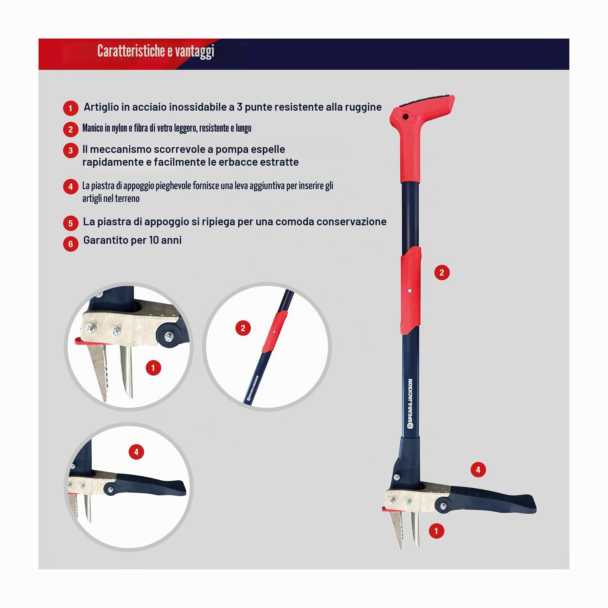 Spear & Jackson 4854WP Estrattore di Erbacce Meccanico