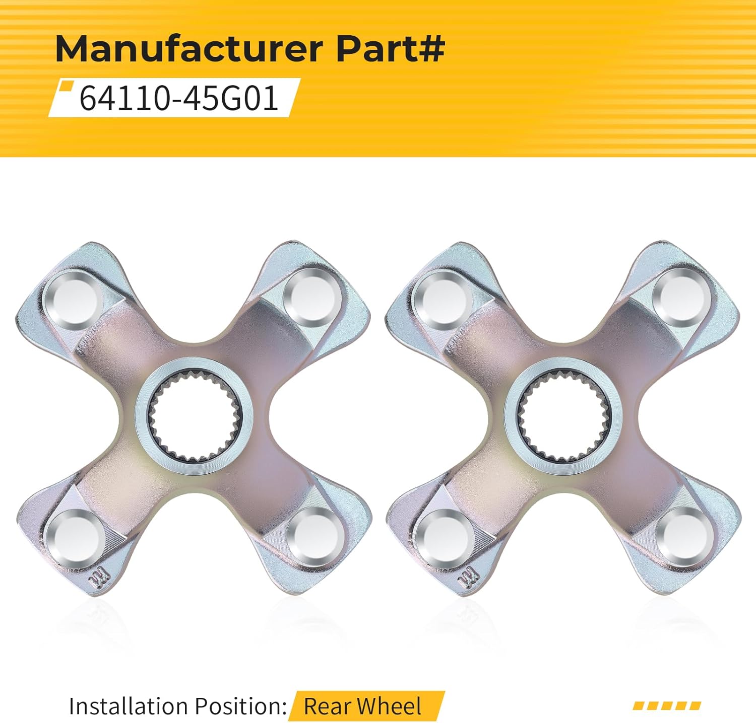 M MATI Rear Left & Right Wheel Hubs for Suzuki QuadSport 400 LT-Z400 2009-2014 QuadRacer 450 LT-R450 2006-2009 64110-45G01