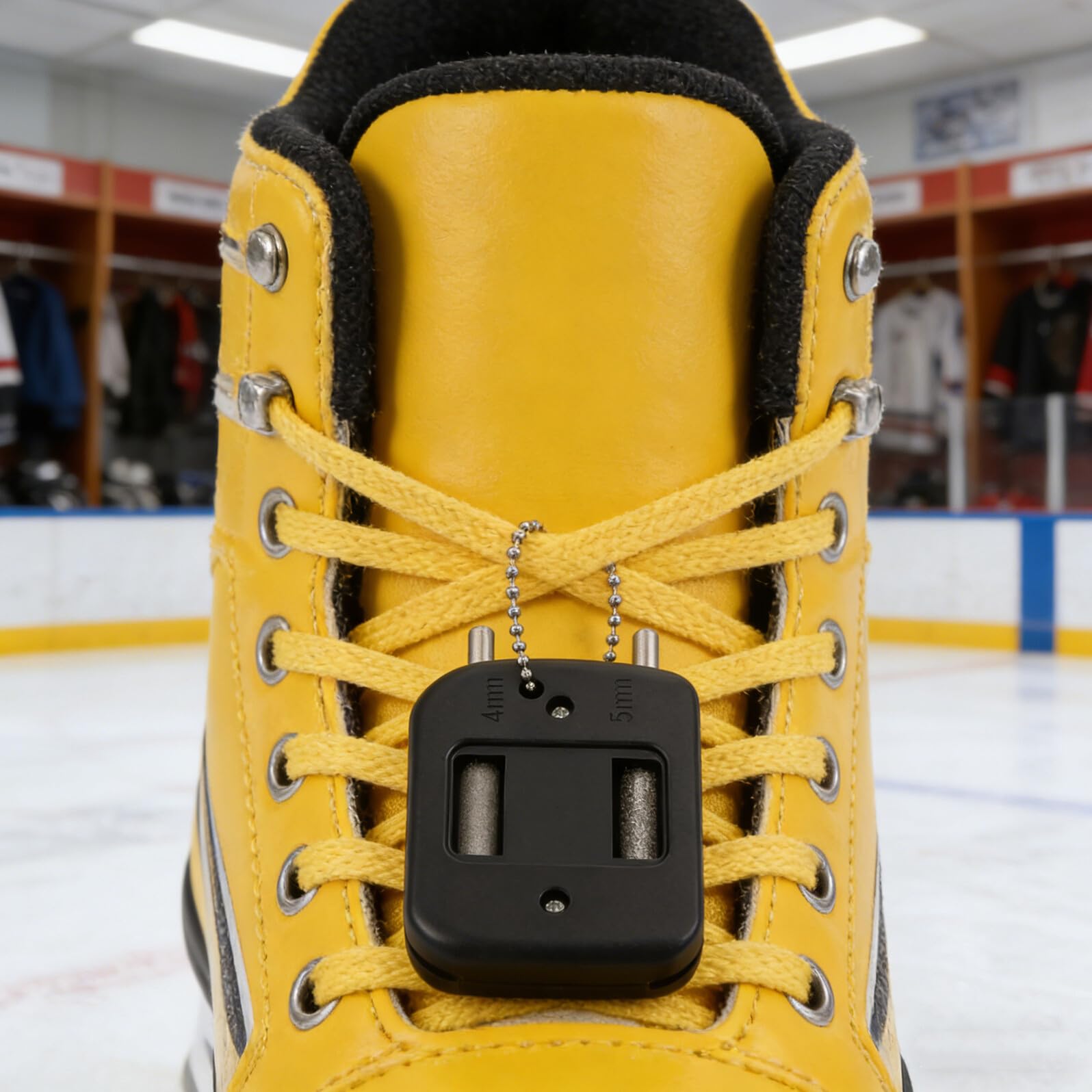 BESTonZON Schnellschleifer für Eishockeyschlittschuhe mit Ergonomischem Griff Kompakter Schleifstein für Breite Kufen Tragbarer Kantenschärfer für Eiskunstlauf und Hockey