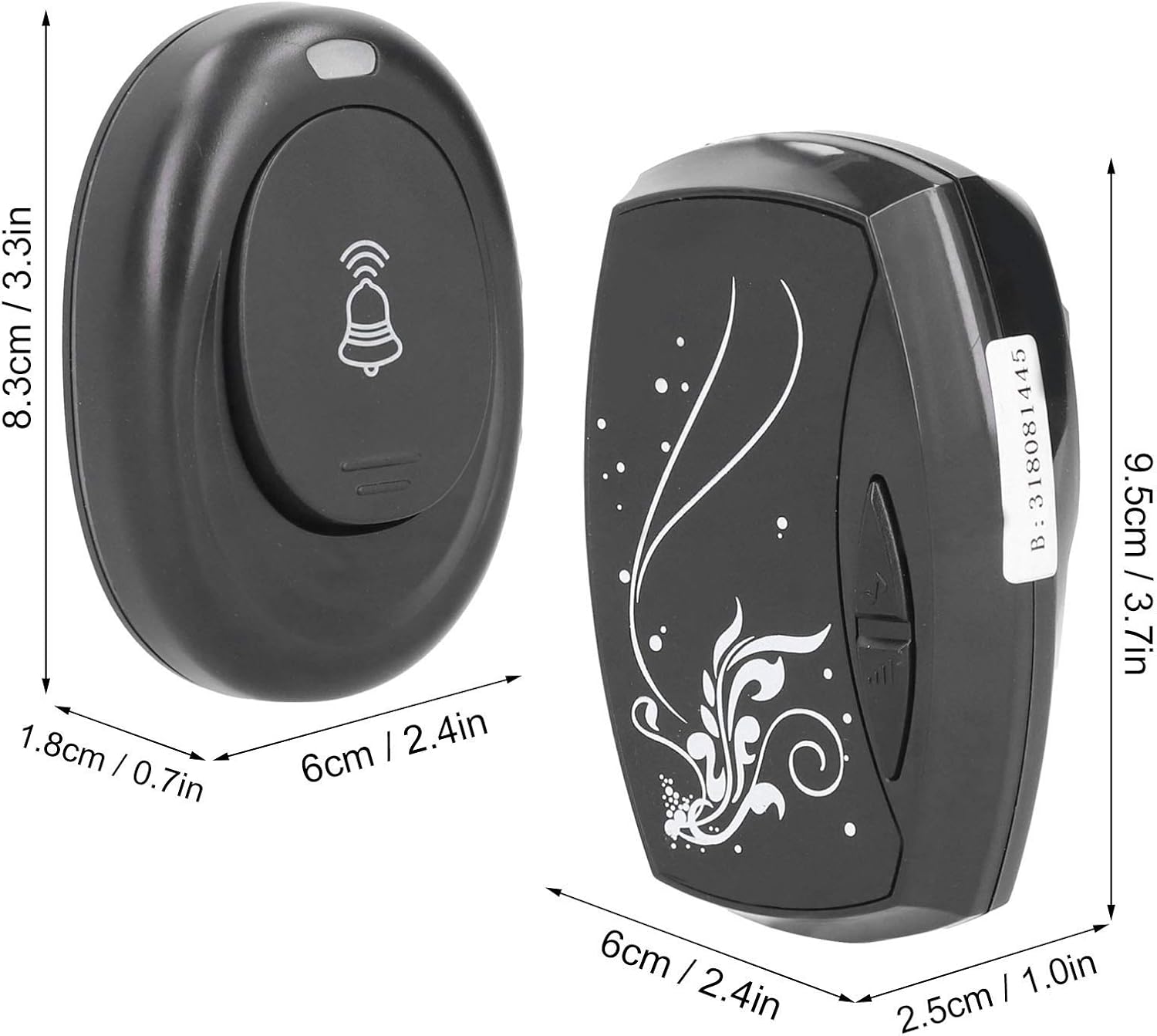 Wireless Doorbell, Waterproof Twin Wall Plug-in Cordless Door Kit With 36 Chimes, Best For Plug in Door Entry Bell 100-140V - - 