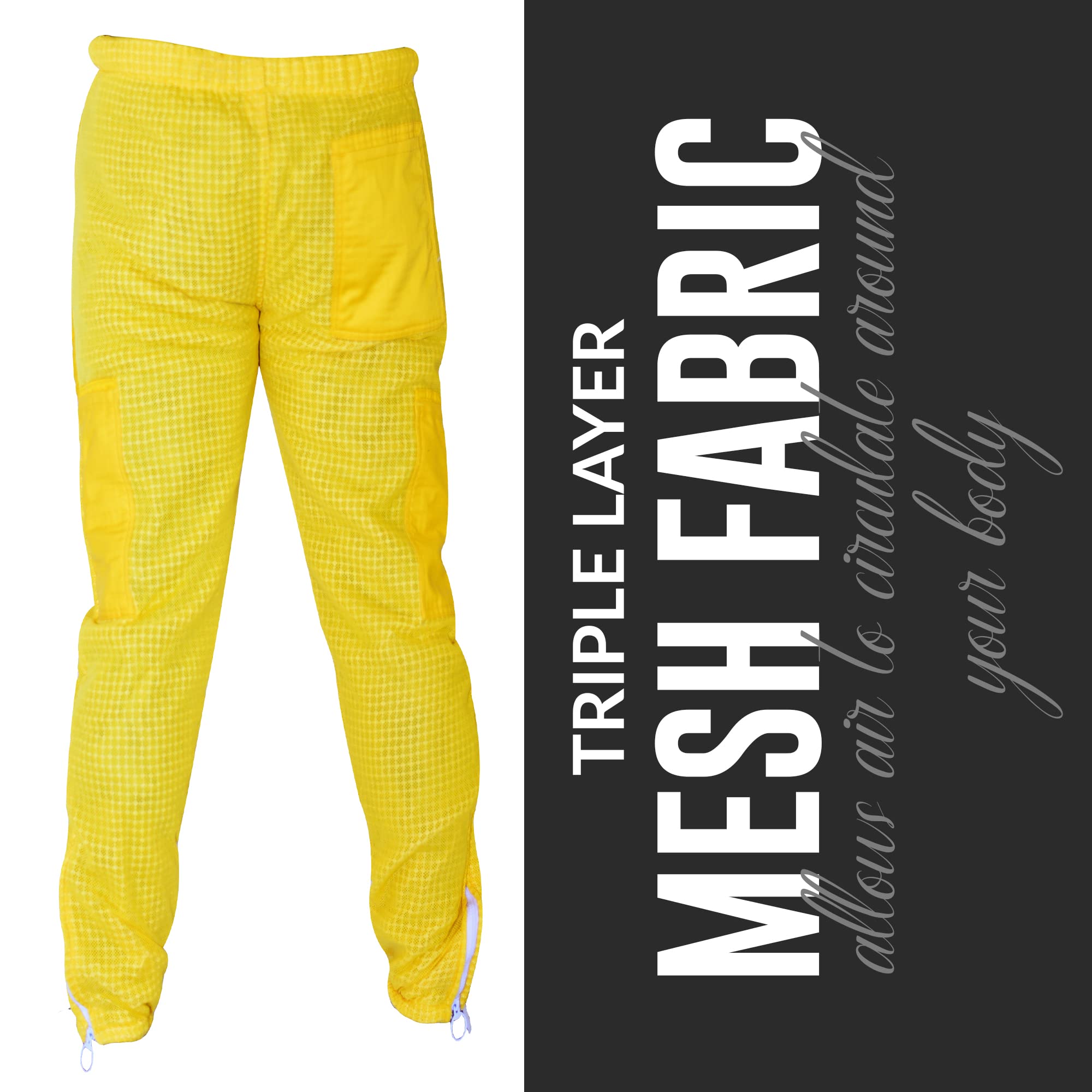Pantaloni Apicoltura ventilata Uomo e Donna Pantaloni apicoltore da Lavoro All'aperto Tuta da Apicoltura unisex per gli apicoltori contro le punture delle api