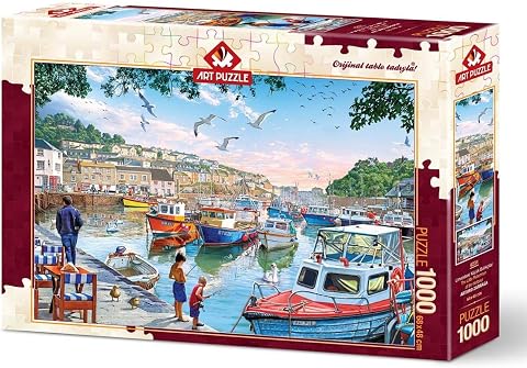 Art Puzzle Limandaki Küçük Balıkçılar 1000 Parça Puzzle