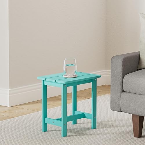 Miniatura 2 de LUE BONA HDPS - Mesa auxiliar para exteriores, pequeña para exteriores, mesa auxiliar Adirondack, mesa auxiliar exterior para patio, porche,