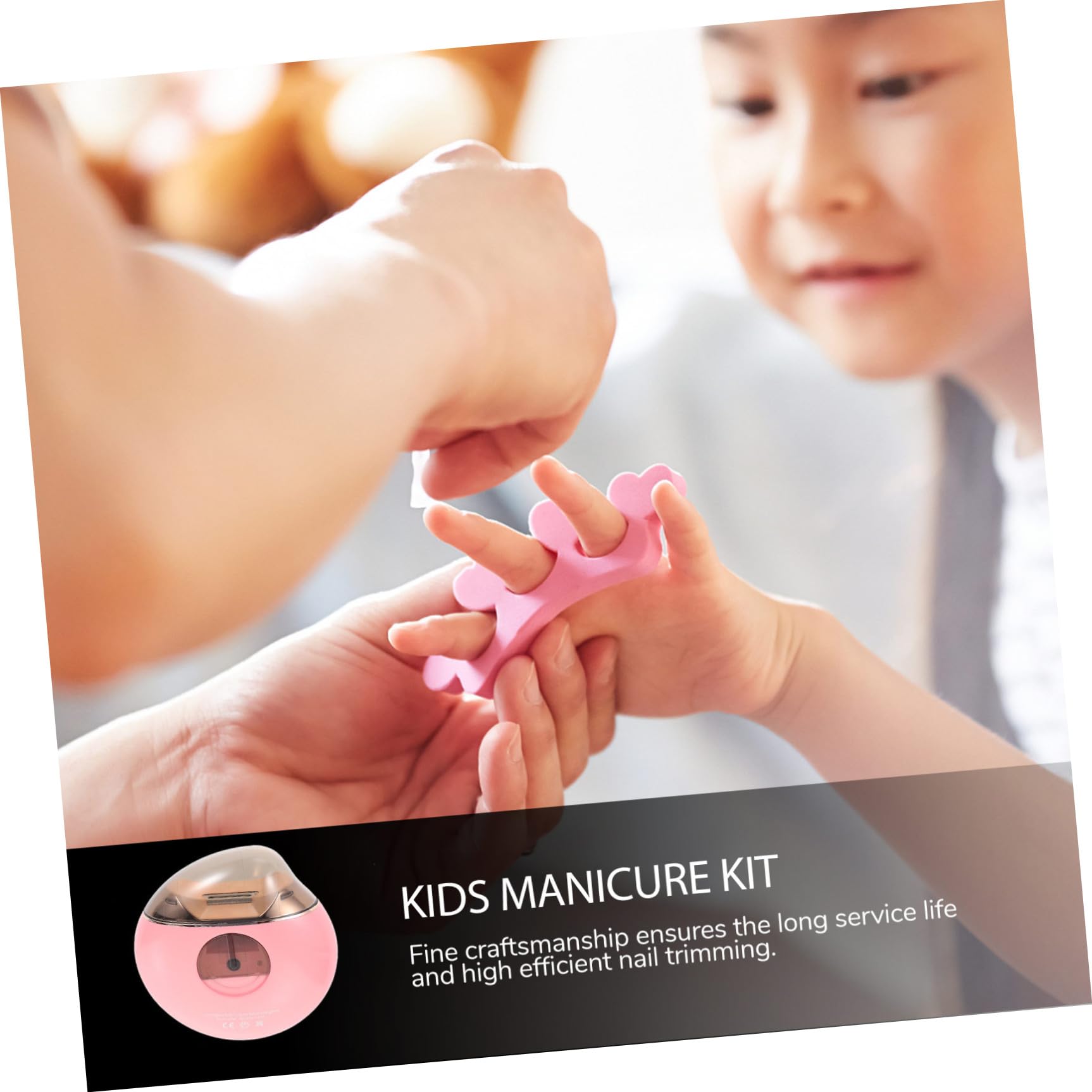 1 Set Kit Cortauñas para Niños con Cabezales de Pulido, Recortador de Uñas Eléctrico Portátil para Uso Hogar