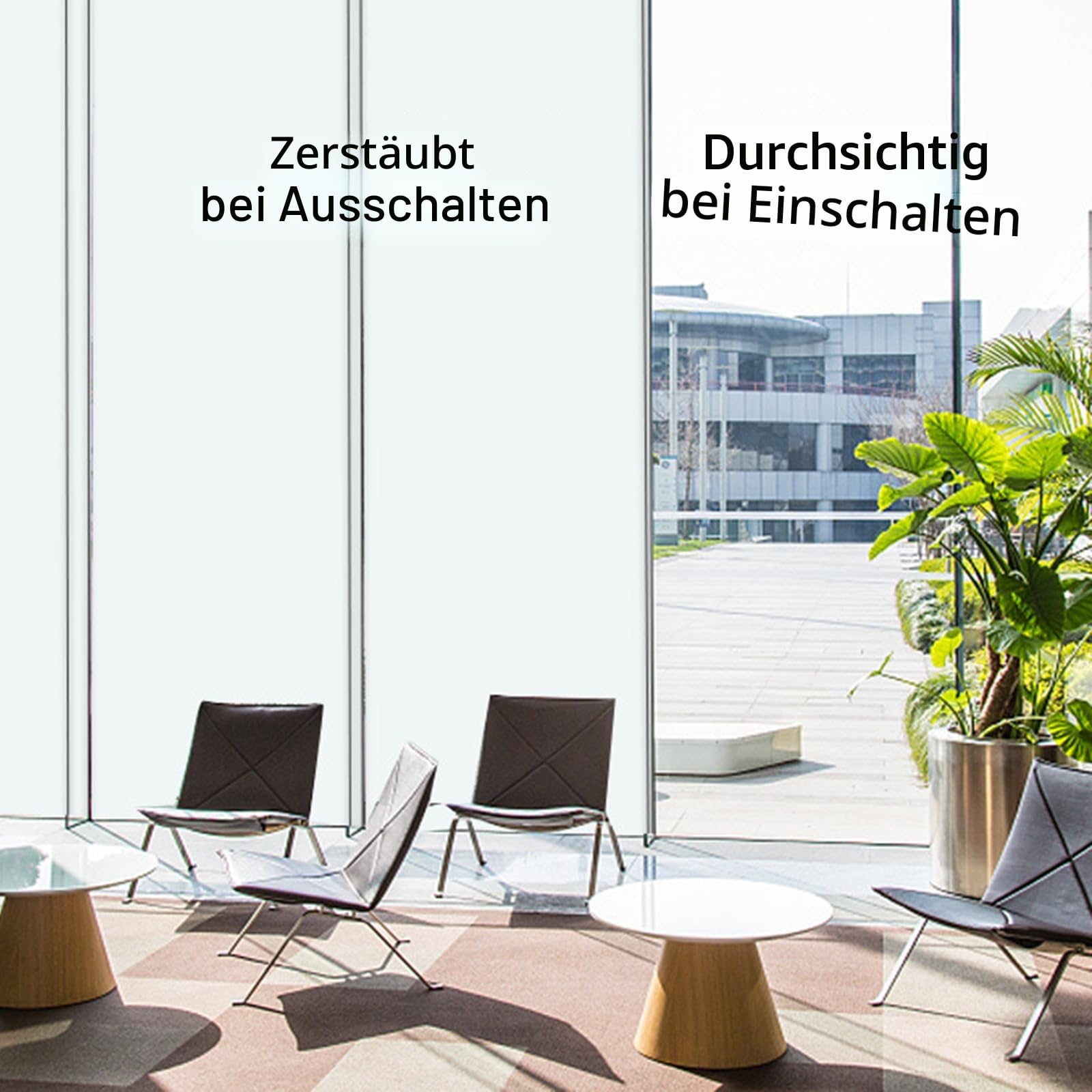 PDLC Smart Elektrischer Glas-Smart-Film Breite 130 cm Anpassbar für Heimbürofenster (Muster 29,7 x 21 cm)
