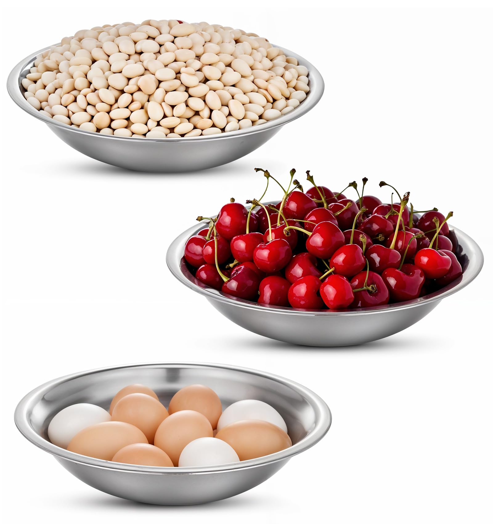 HOFURME 12 Pack Small Stainless Steel Bowls, 7.08 Inch Wide Kitchen Metal Bowl with Flat Base, Prep Bowls For Meal Prep, Cooking, Serving, Baking - Image 6