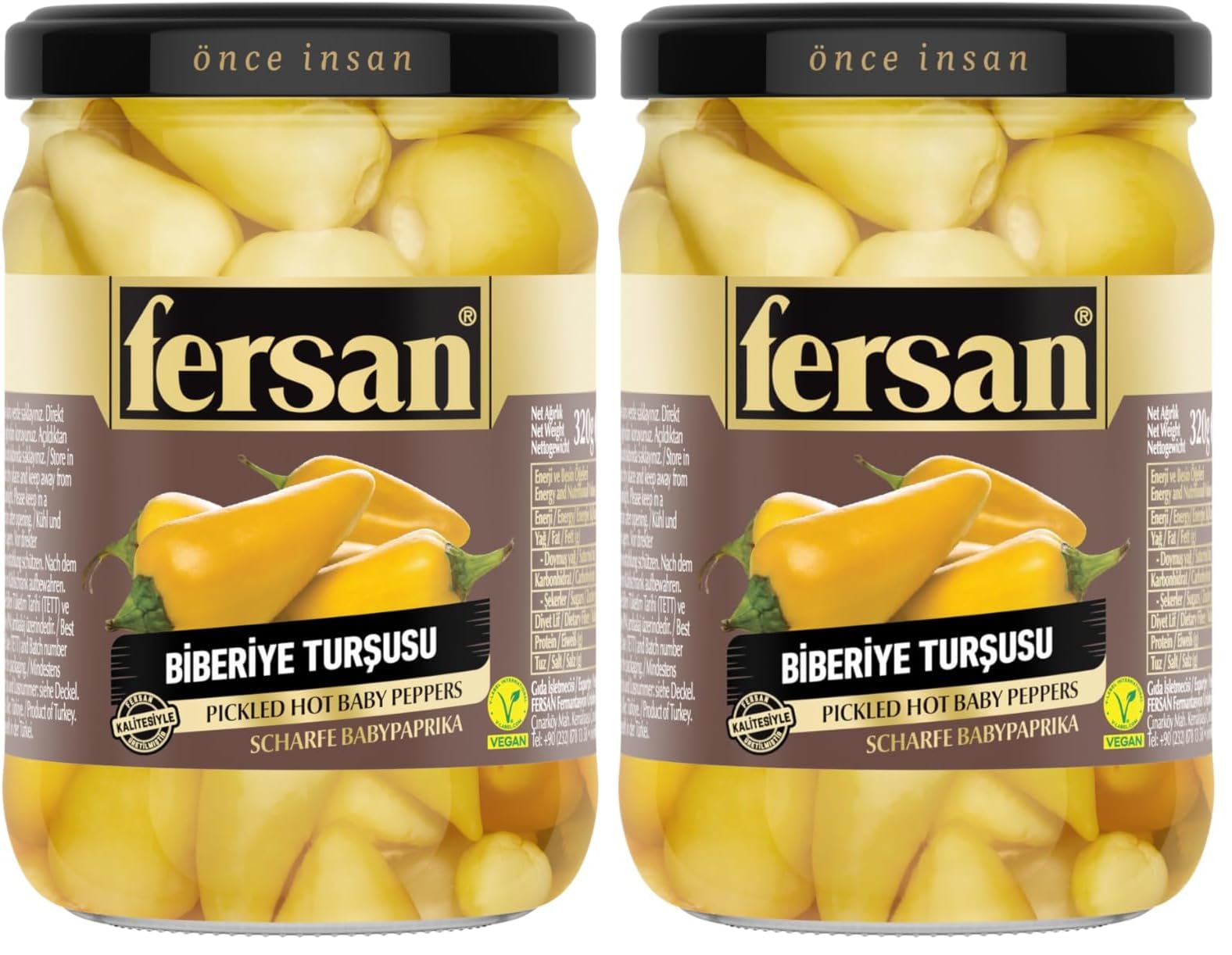 Fersan Biberiye Biber Turşusu 370 ml (2 paketi)