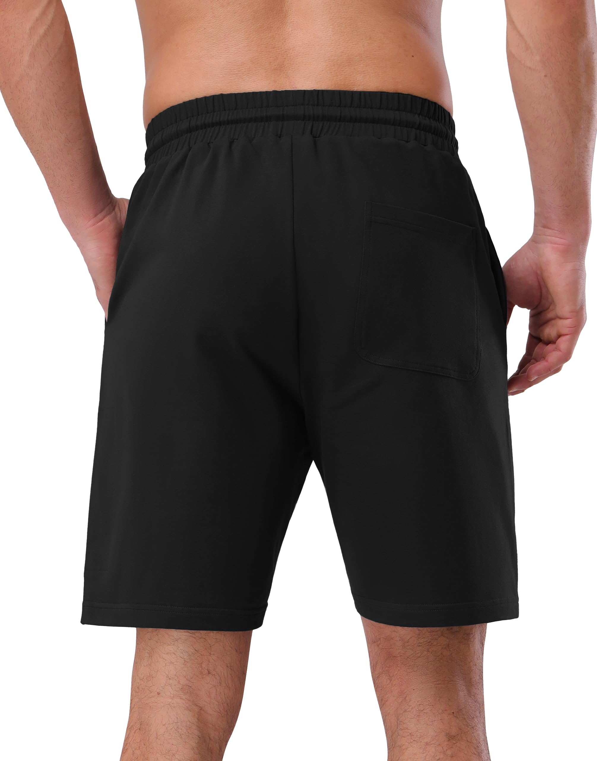 Pioneer Camp Sporthose Kurz Herren Jogginghose Kurz Baumwolle mit Reißverschlusstasche Herren Kurze Hosen Sommer Casual Sweatshorts Freizeit-Shorts 7" Inch