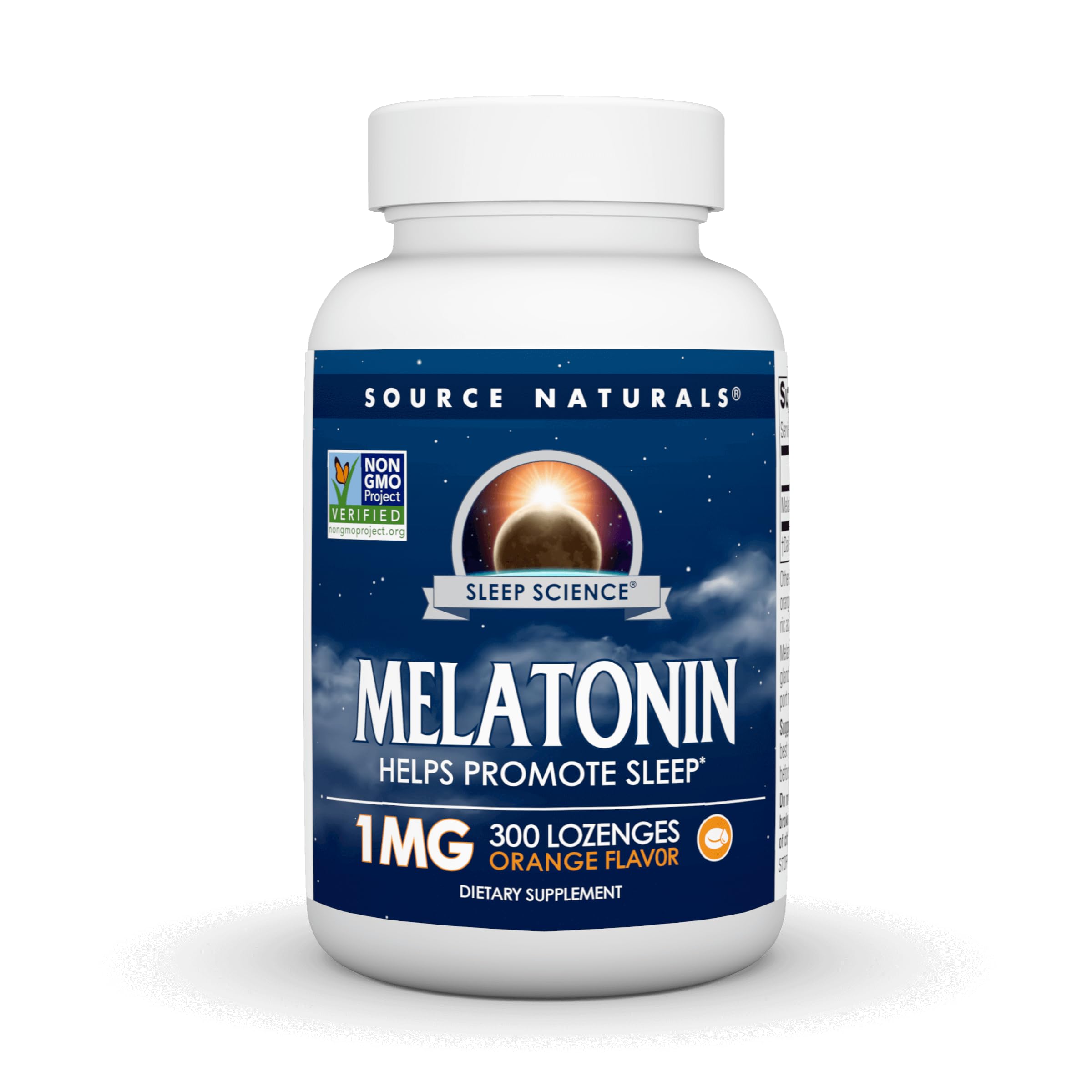 Source Naturals Melatonin 1 mg - 300 Orange Flavored Lozenges