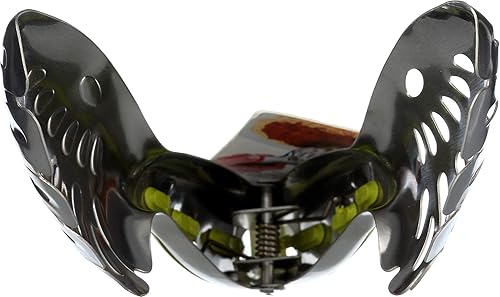 Miniatura 3 de Dexas Cuchara y colar pinzas ranuradas de acero inoxidable, asas verdes (paquete de 2)