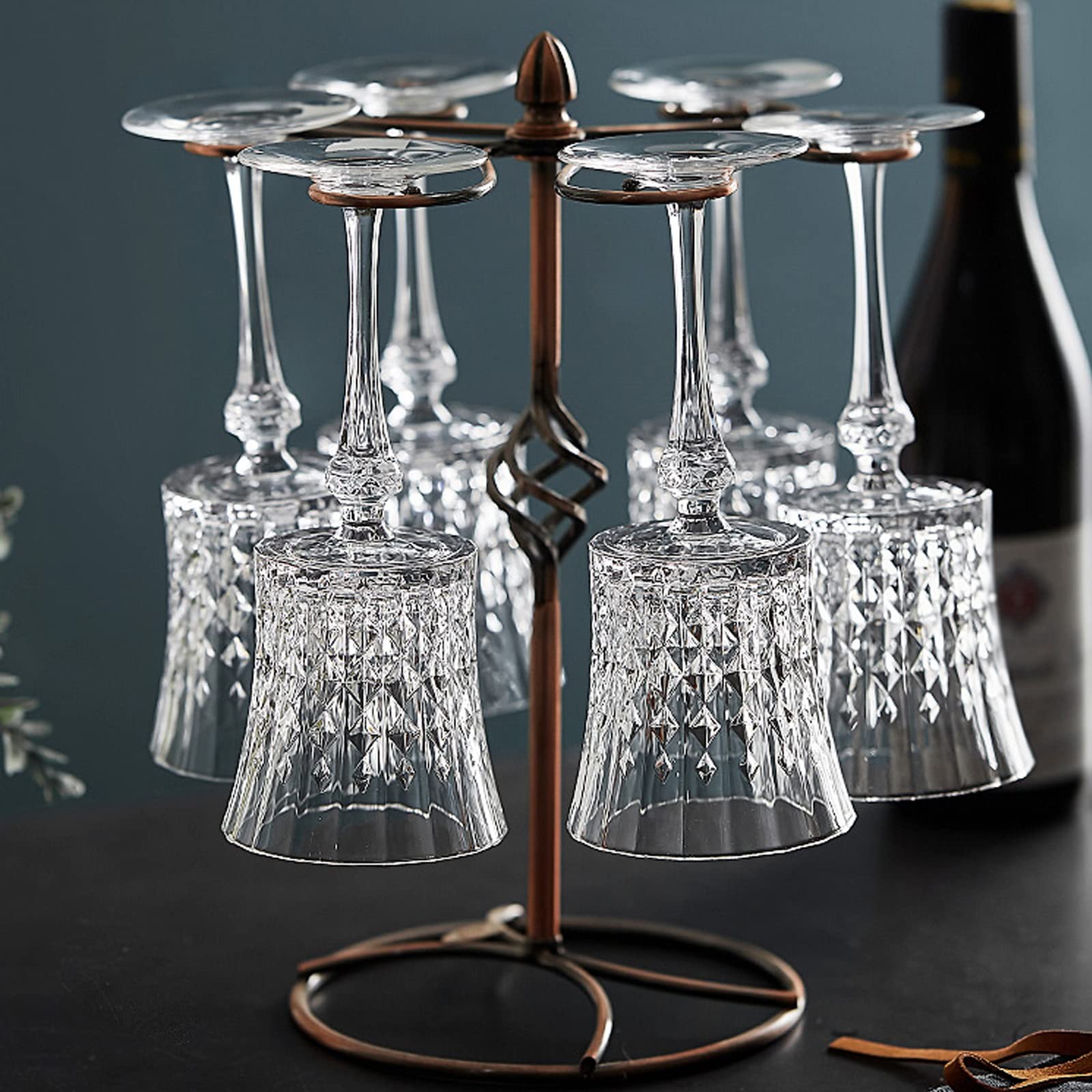 HJXGQJM Whisky Gläser, Rotweingläser Set, Non-Leaded Clarity Whiskyglas, Wein Zubehör, Set Von 2 Gläser for Wein, Cocktails Oder Saft, Spülmaschinenfest, Kristallweinglas Weingläser(Red Wine Glasses)