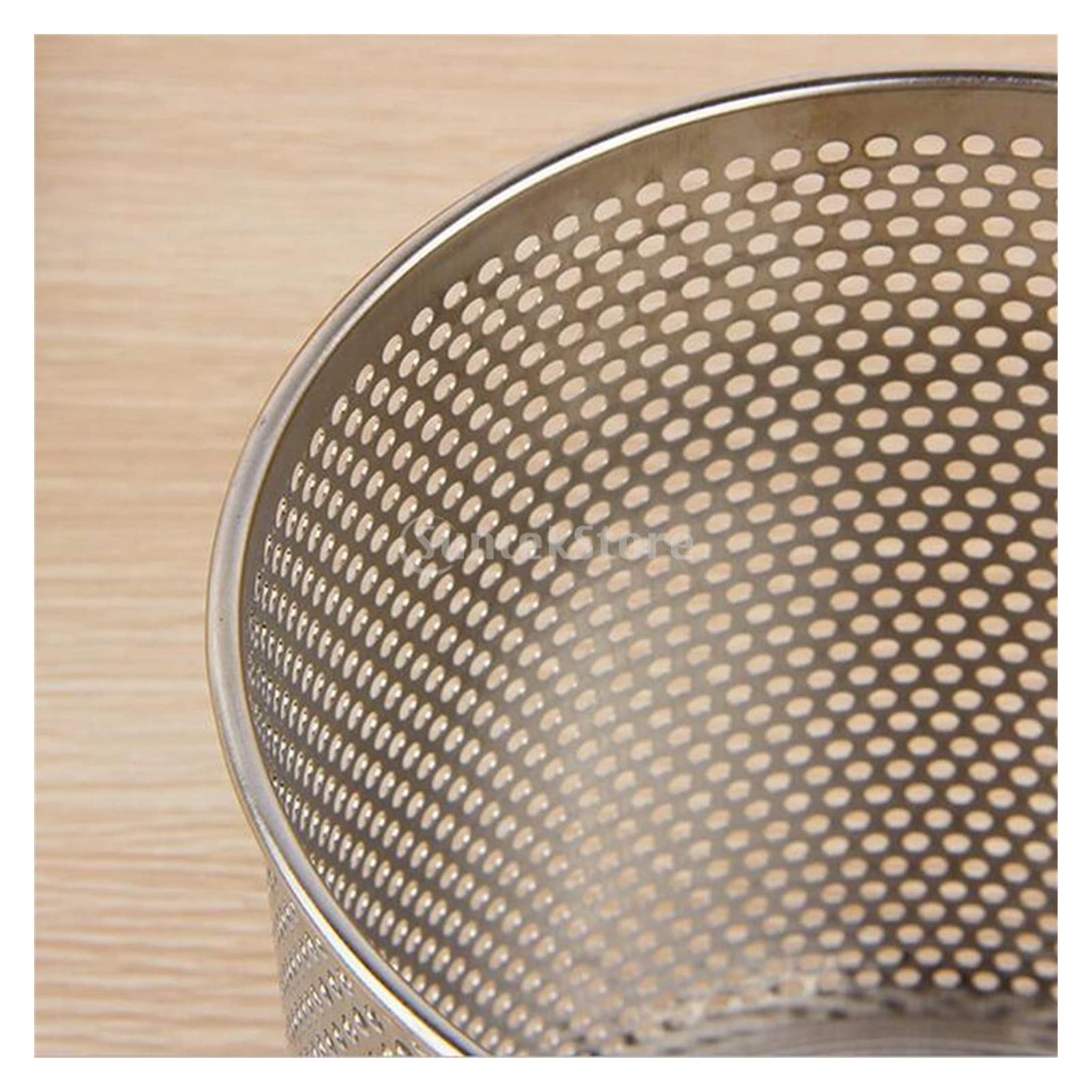 Colador Colador de Alimentos de Fideos de Acero Inoxidable con Gancho y Mango de Madera, Cesta de colador for Udon, albóndigas, Verduras o Pasta Cesta De Malla(12cm)