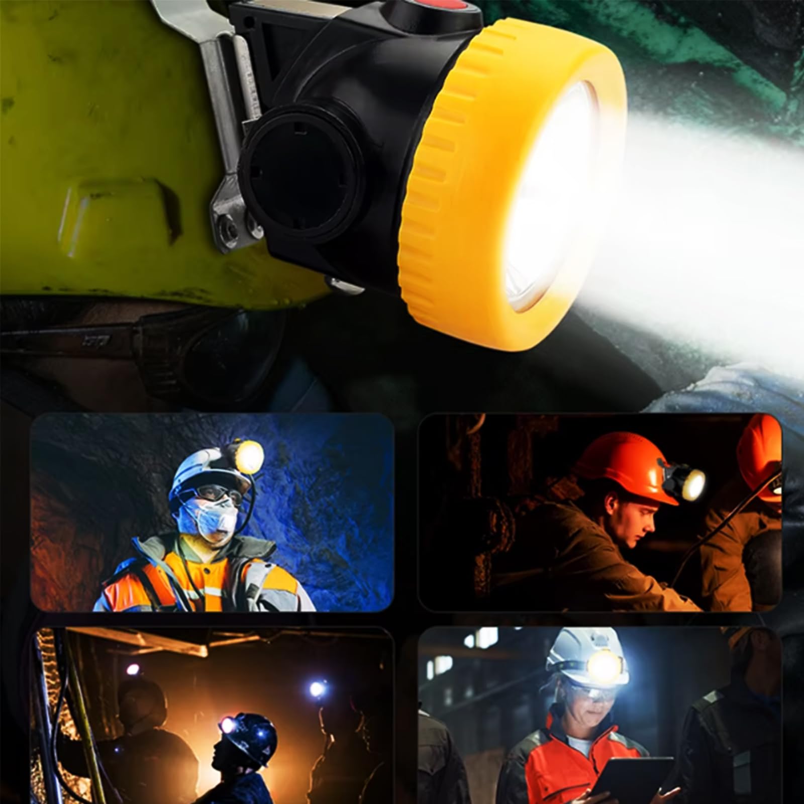 Sicherheit Bergbau Licht 5000Mah LED Mine Scheinwerfer Reachargable Wasserdicht Langlebige Cap Lampe für Tauchen, Wandern, Camping, Suchen und andere Umgebungen