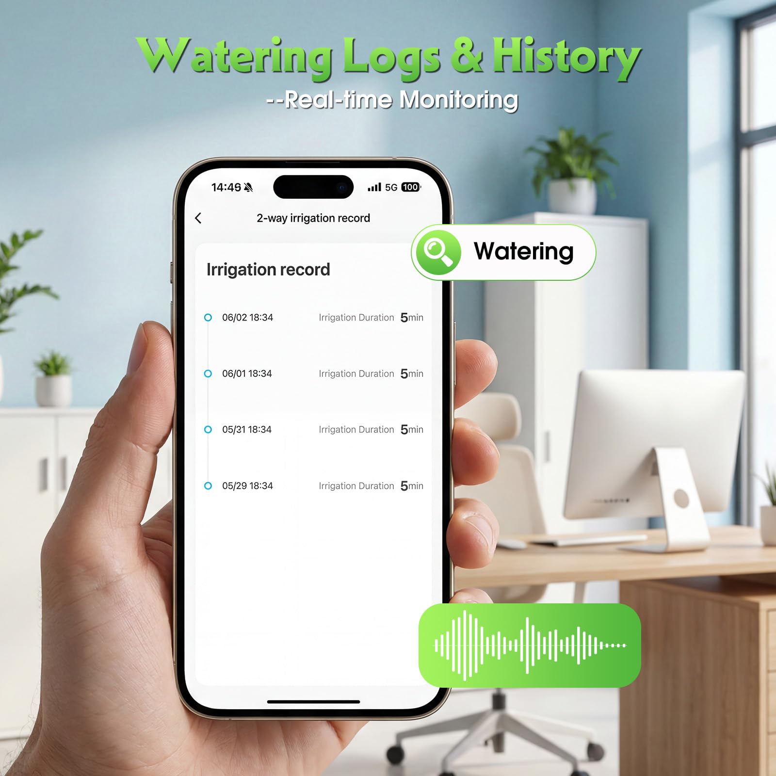 Programador Riego WiFi para Jardines,Terrazas,Césped y Zonas Exteriores,Entrada de Latón Sistema de Riego Automático con 2 Salidas,Concentrador WiFi y Función de Control Remoto