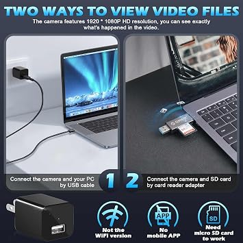 USB Charging Camera Intelligent HD 1080P Indoor Security Camera with Motion Detection Mini Video Recorder No Home Audio