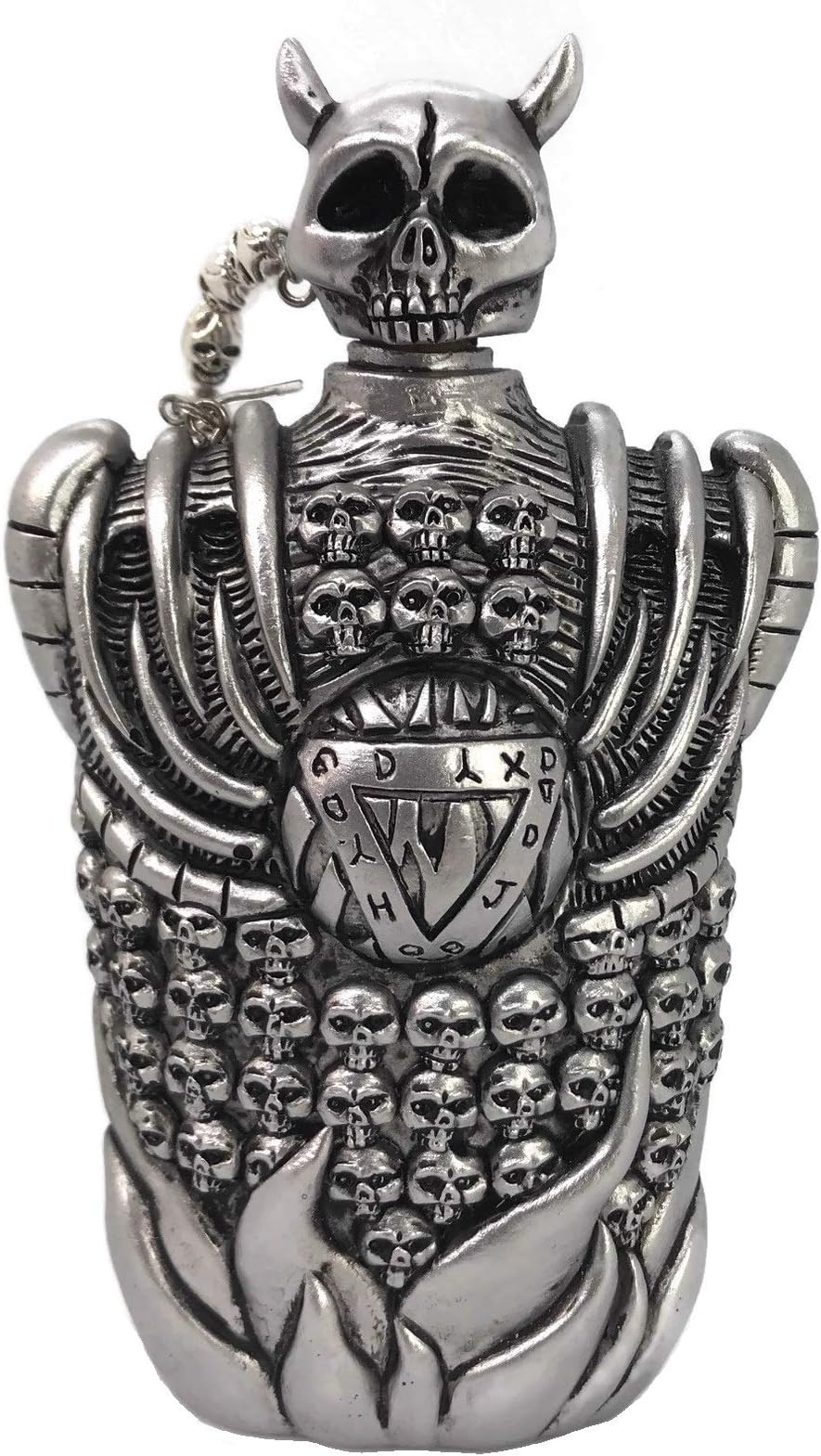 thecostumebase LITTLE NICKY BOTTLE Flask props replica Skull Resin Silver