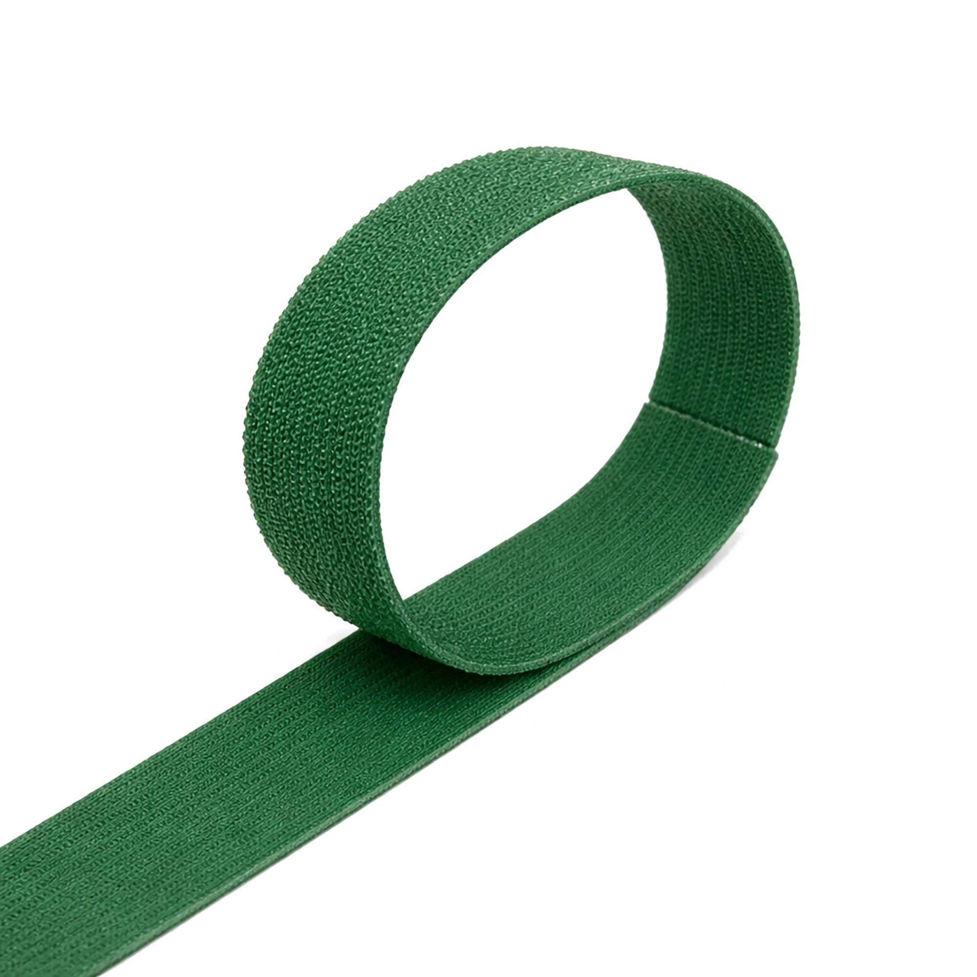 VELCRO® Brand ONE-WRAP® Back-to-Back Tape Roll, 20mm Wide Reusable Self-Gripping Cable Wrap for Cable Management, Cut-to-Length Hook & Loop Strap, Pre-Packed 1m–25m Roll Options (Green, 20MMX10M)
