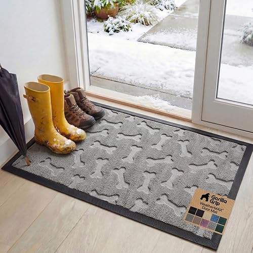 Vista 57 de Gorilla Grip - Tapete WeatherMax todo terreno 100% impermeable, caucho natural, resistente a manchas y decoloración, interior y exterior, fácil