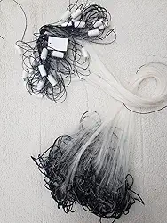 Rede de Pesca Malha 6 (3cm nó a nó) fio 0,30 Alt 1,50 Com 10 Metros De Comprimento