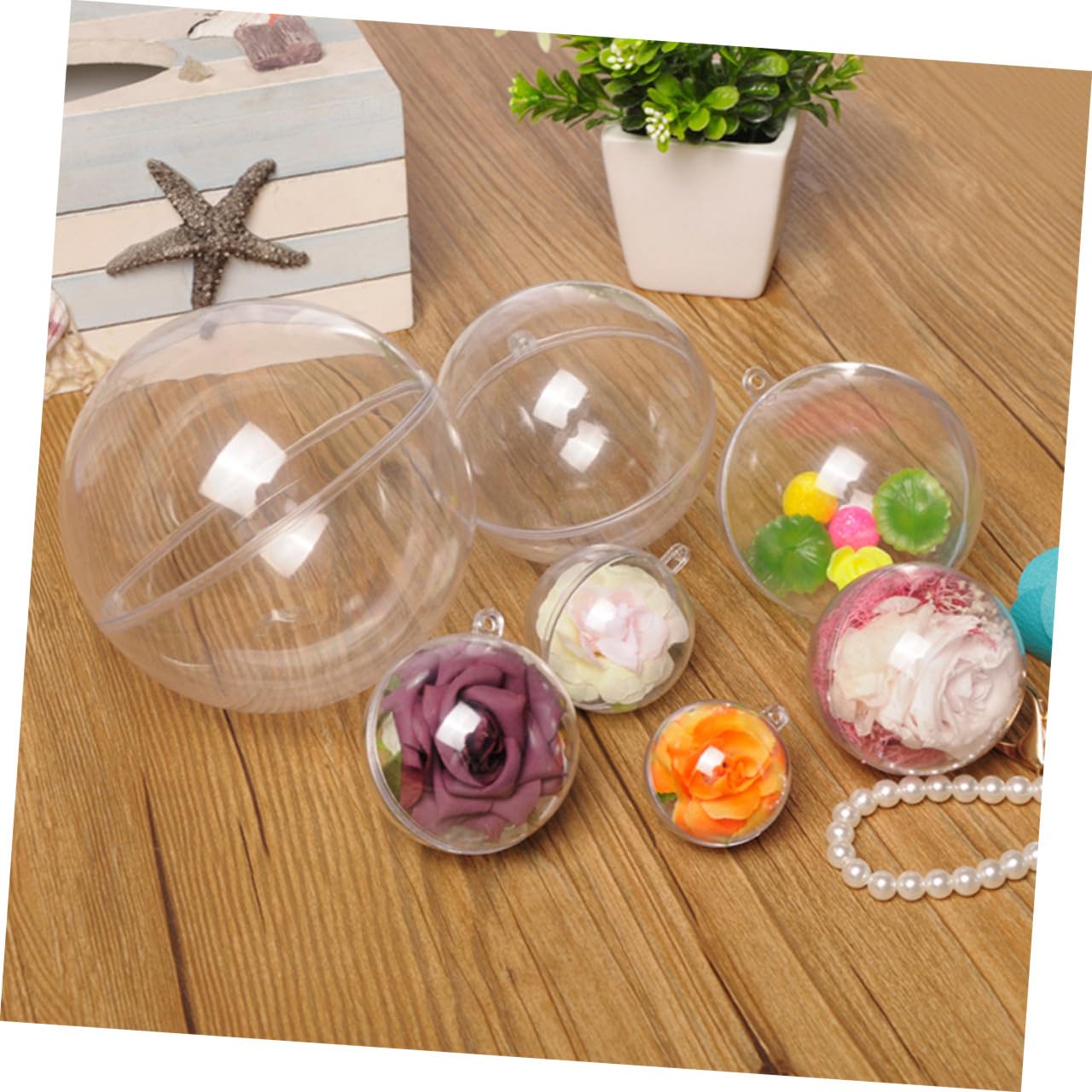 Cabilock 30 Piezas Bola Hueca de Navidad Adornos claros para Claro Bolas de Navidad Adornos navideños Bolas Transparentes rellenables Bolas de Navidad rellenables Claro Adornos de Navidad