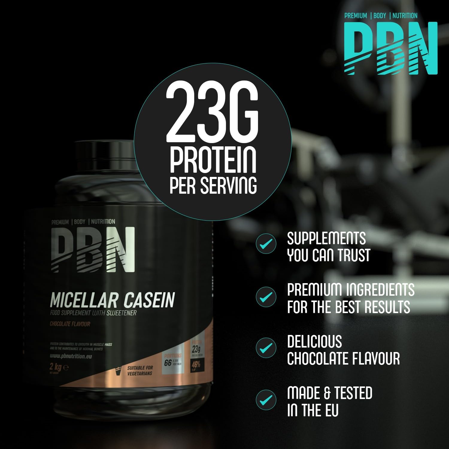 Premium Body Nutrition Micellar Kazeina Czekoladowa, 2 kg