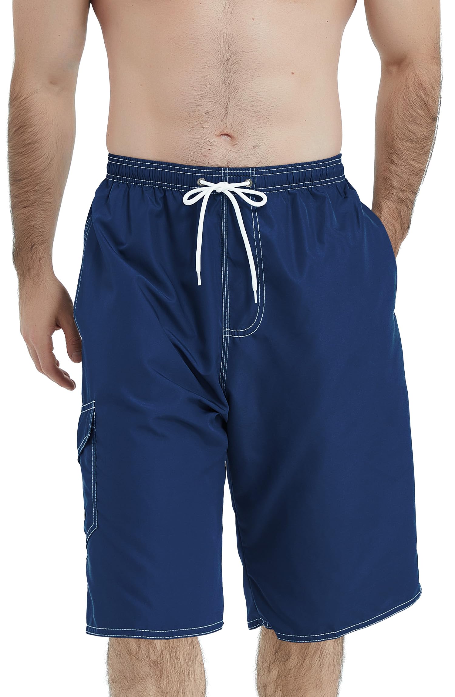 Scotamalone Mens Swim Trunks Swimming Shorts Swimwear Bathing Suits Quick Dry 11 Inch with Mesh Lining