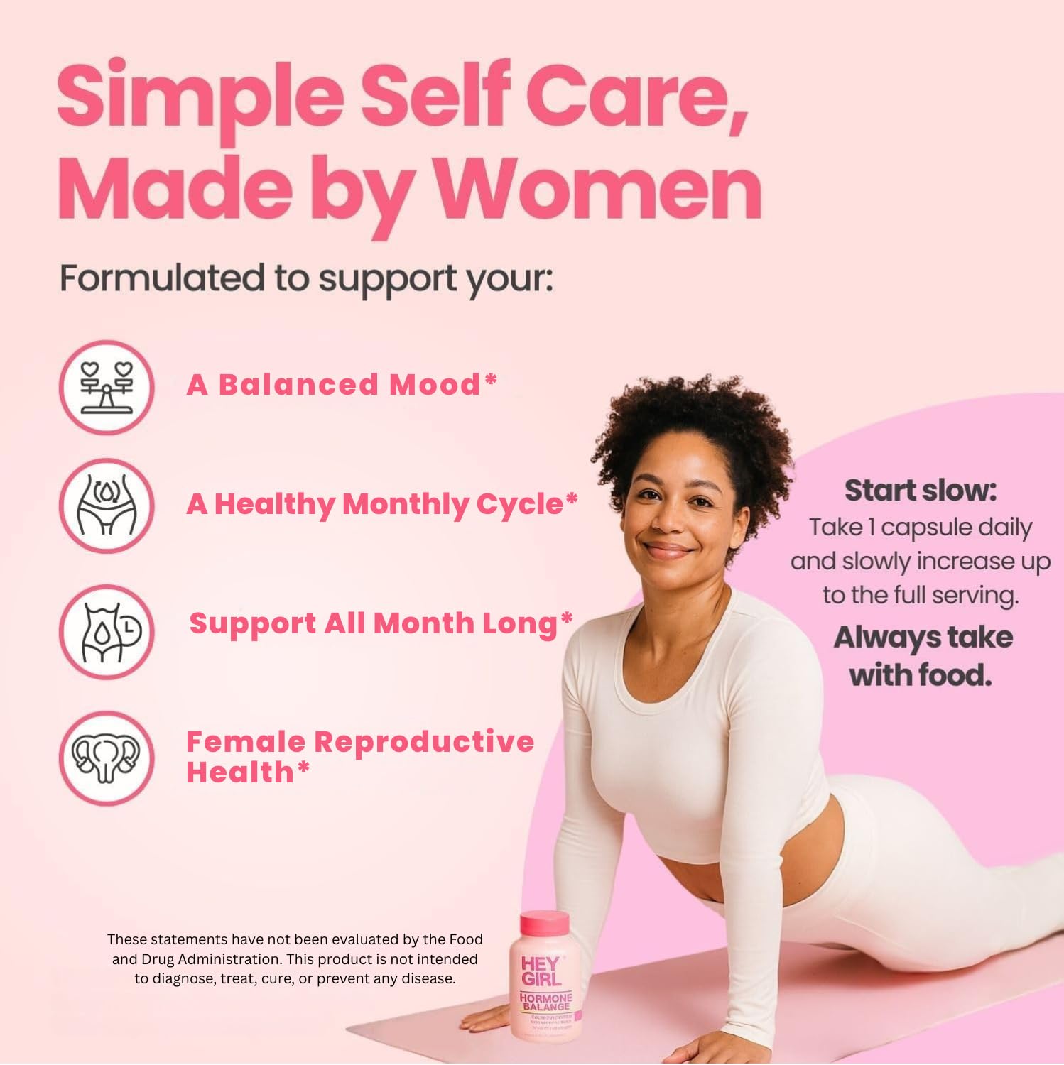 Hey Girl Hormone Balance for Women - DIM, Myo-Inositol & Berberine Supplement for Menopause, Perimenopause, PMS & PCOS Support - Mood, Energy & Cycle Support with Maca & Black Cohosh, 90 Capsules — Amazon image 3