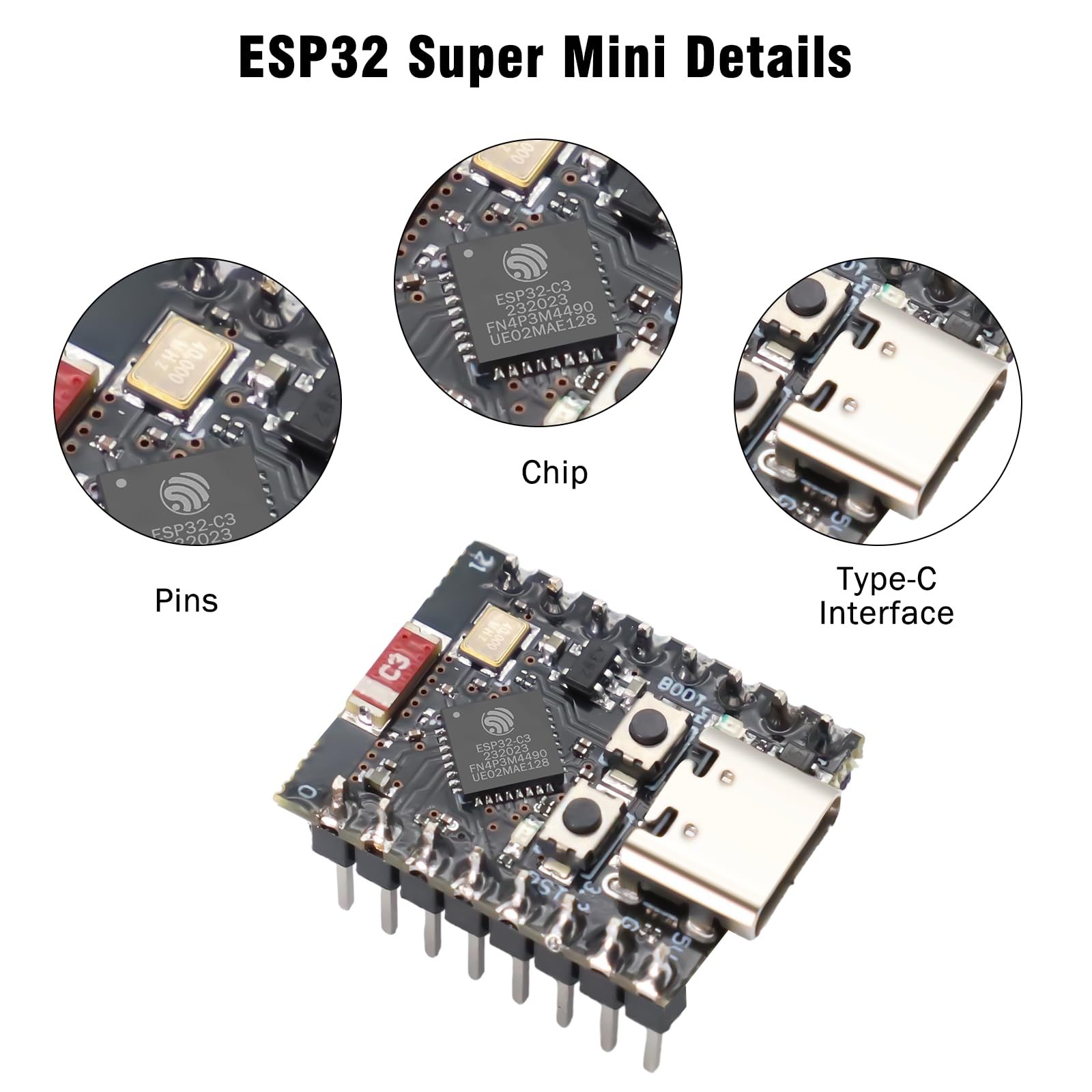 ESP32-C3 Scheda Di Sviluppo ESP32 SuperMini Wi-fi Bluetooth ESP32 - Foto 4