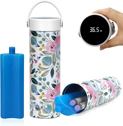 Miniatura 1 de Leng Ke - Maletín de viaje con enfriador de insulina 48H con pantalla de temperatura, bolsa de viaje para medicina refrigerada con pantalla digital