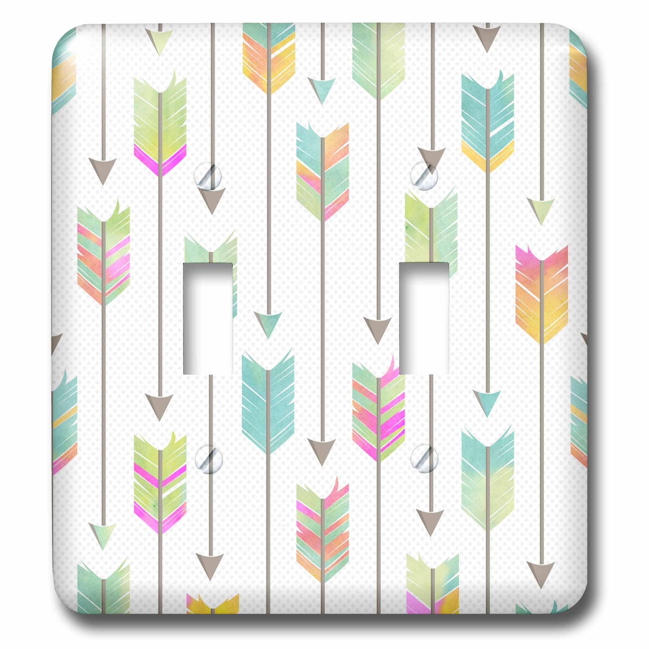 Interrupteur à bascule double motif de flèches 3D Rose Lsp_214554_2 multicolore