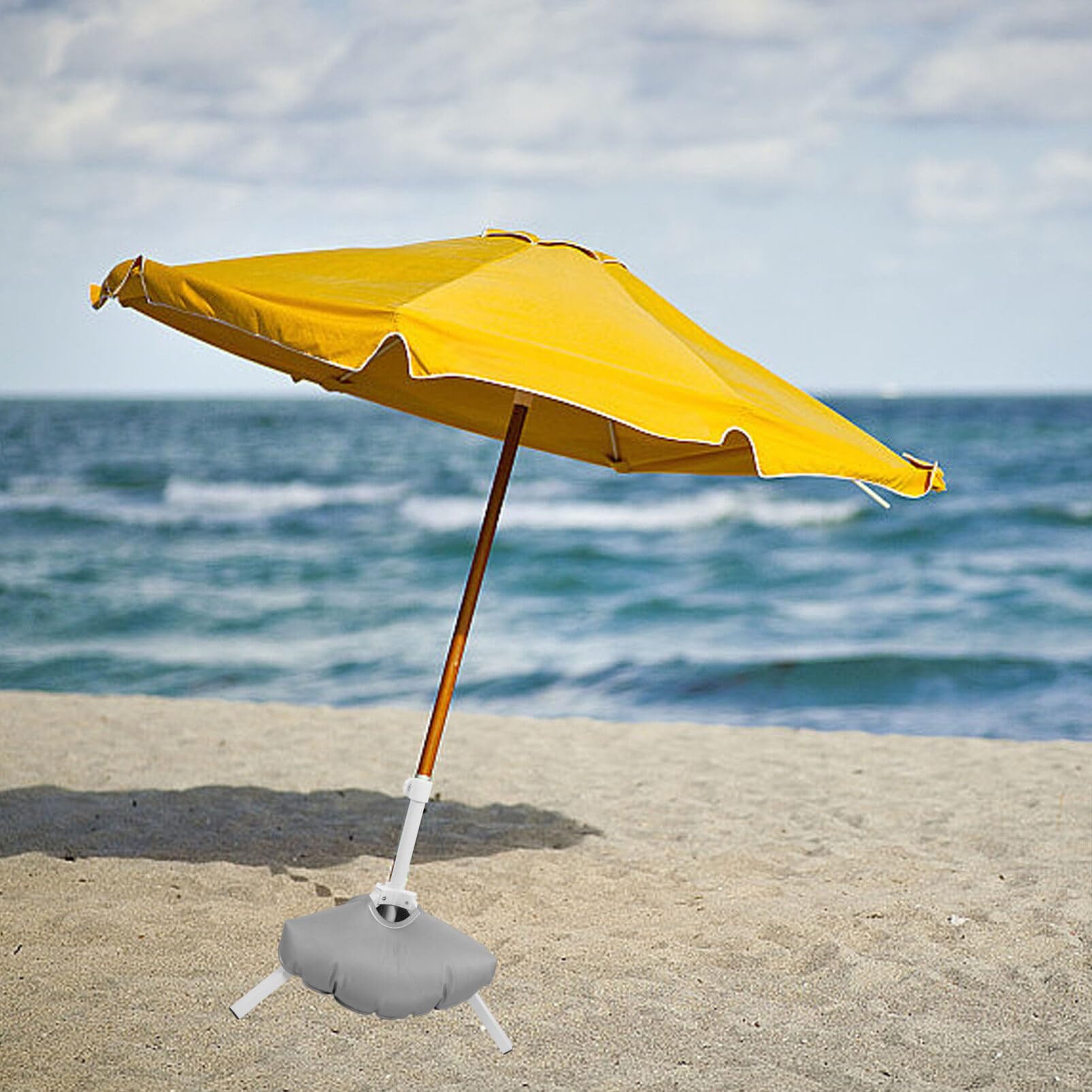 best patio umbrella with led 10 ft. Outdoor Patio Umbrella Solar LED Offset Hanging Parasol, 1.89 in.  Shaft, for Backyard, Pool, Garden, Dark green DN-W640P234518