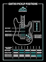 Vista 6 de EASTROCK Kit de guitarra eléctrica de tamaño completo de 39 pulgadas para principiantes, paquete de iniciación con bolsa, cejilla, correa de hombro