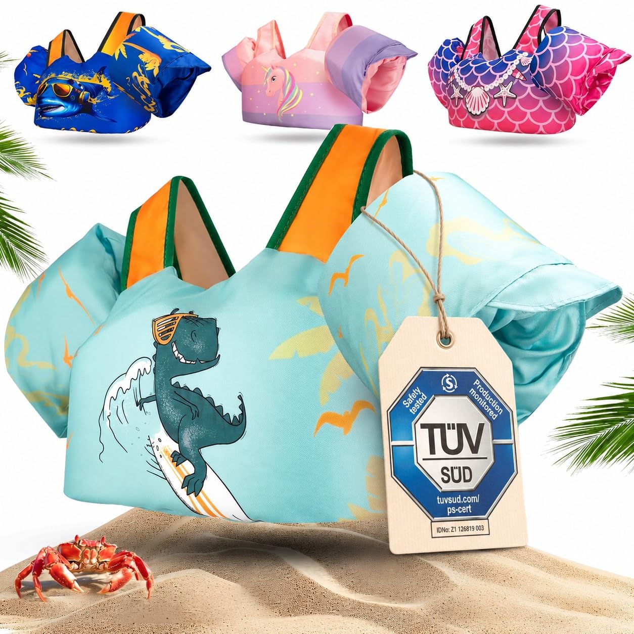 KIDVERSE Gilet Natation Enfant 3 á 6 Ans - qualité certifiée - Aide à la flottaison pour Fille & garçon - Apprentissage Piscine - Gilet Enfant picine