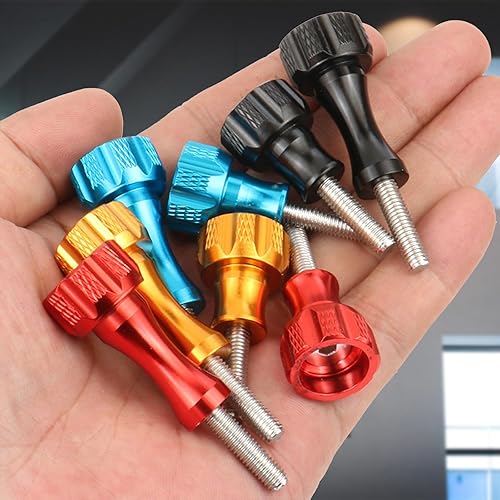 Miniatura 6 de 4 tornillos de aleación de aluminio para GoPro Hero 11 10 9 8 7 6 5 4 3+, Insta360 ONE X3 X2 X RS R GO 2 y DJI Osmo Action 2 3, tornillos de montaje