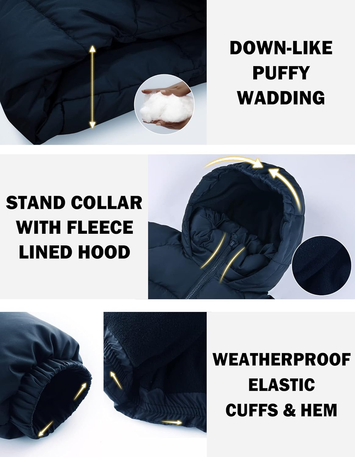 maoo garden Girls Winter Long Puffer Lightweight Coat Thick Padded Soft Fleece Jacket with Hood - Image 5