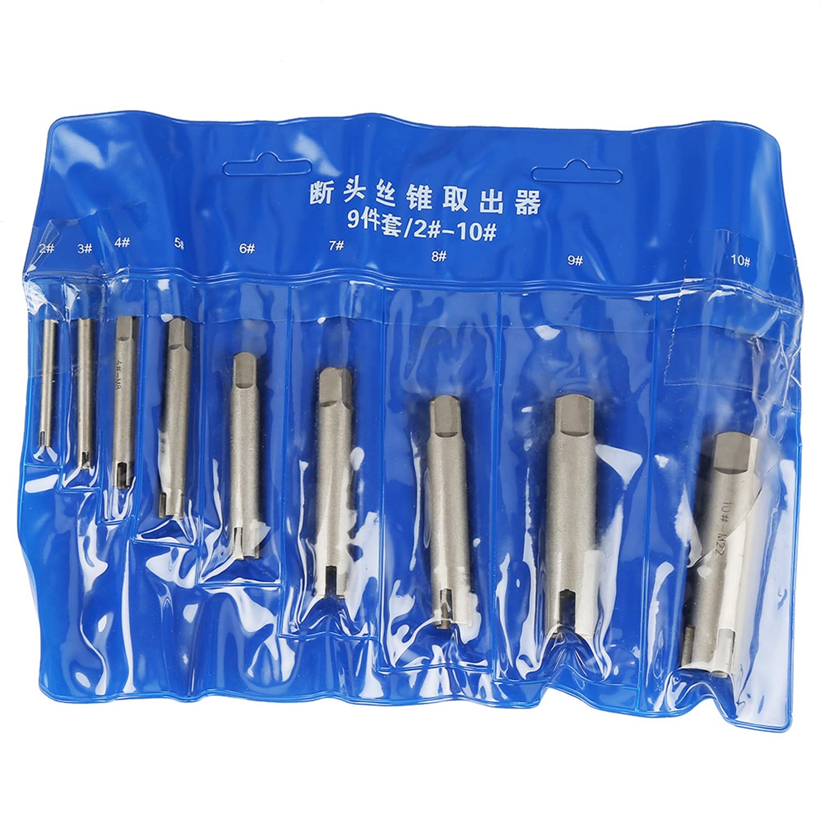 Cocoarm Broken Tap Extractor Set High Hardness Screw Tap Extractor Set Fast Grab-it Broken Head Taps Remover High Speed Steel Stripped Screw Tap Extractor Set (9pcs)