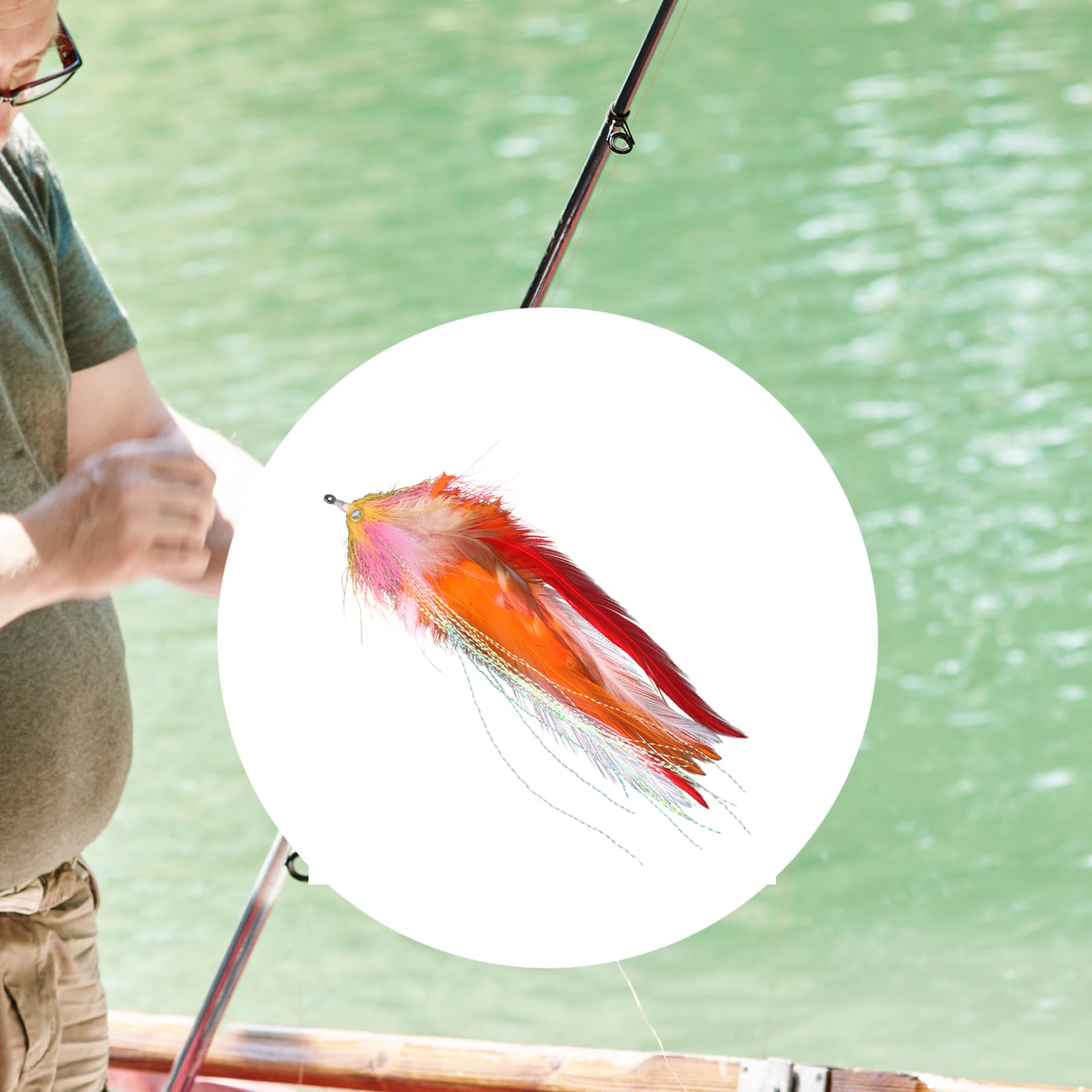 Sharplace 14cm Fliegenfischen Köder, Carbon Haken Fry Lachs Forelle Meer Barsch Steelhead Elritze Hecht Fliegenfischen Fliegen, Top Water Angelköder für Süßwasser, Salzwasser, Angeln Zubehör