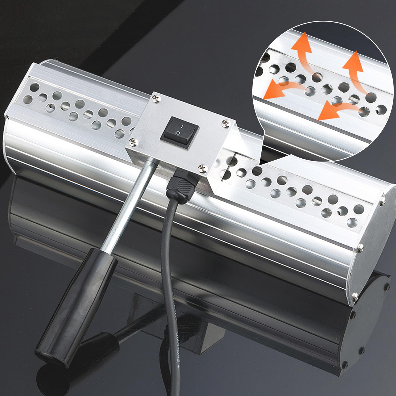 DATOUBOSS Lampada Infrarossi per Carrozzeria 1000W, Lampada per Asciugatura Vernice 220V, Essiccatore Portatile per Riparazione Carrozzeria Auto e Lavori di Verniciatura (300×150mm)