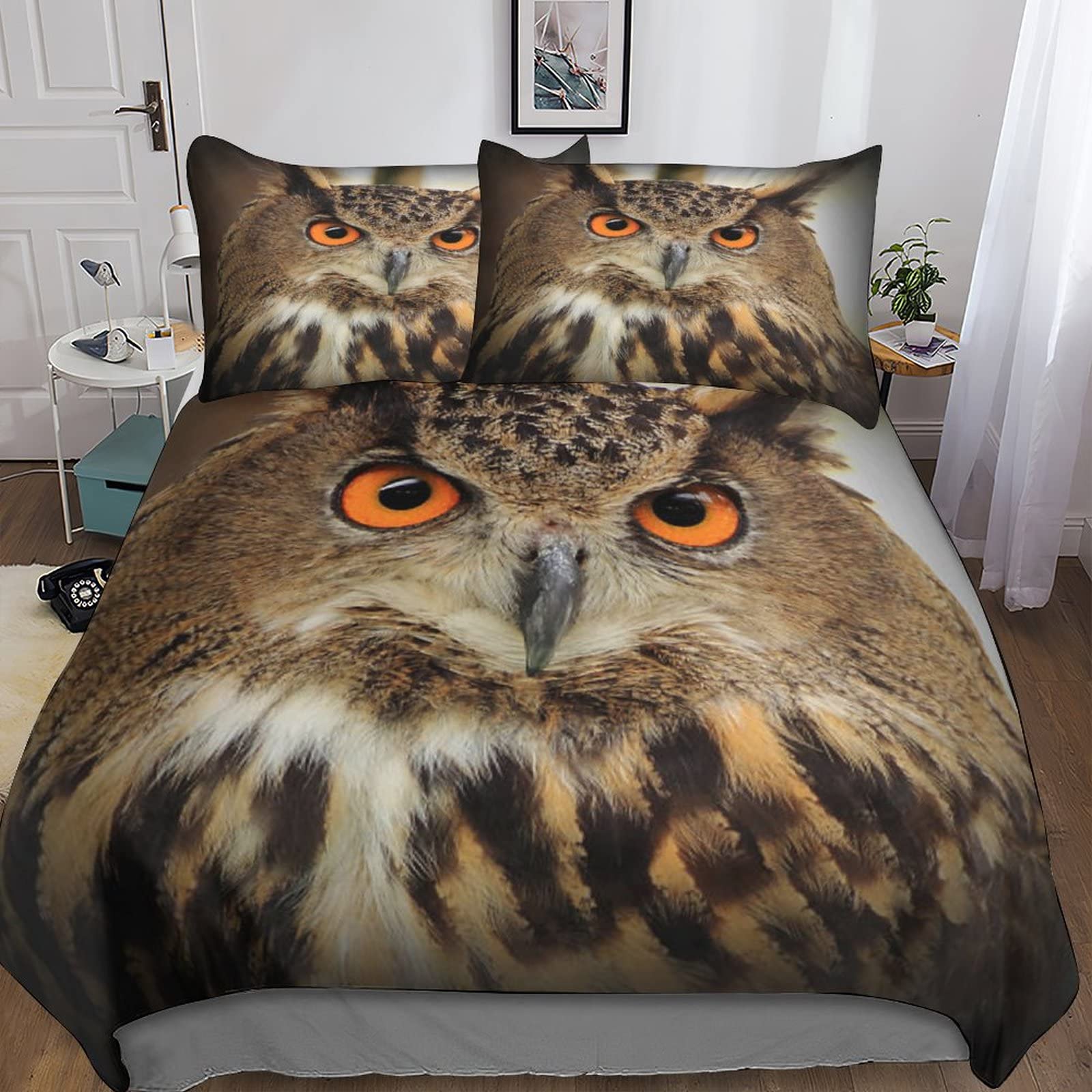 Parure faune et flore hibou pour l'ambiance cocooning d'une chambre d'enfant