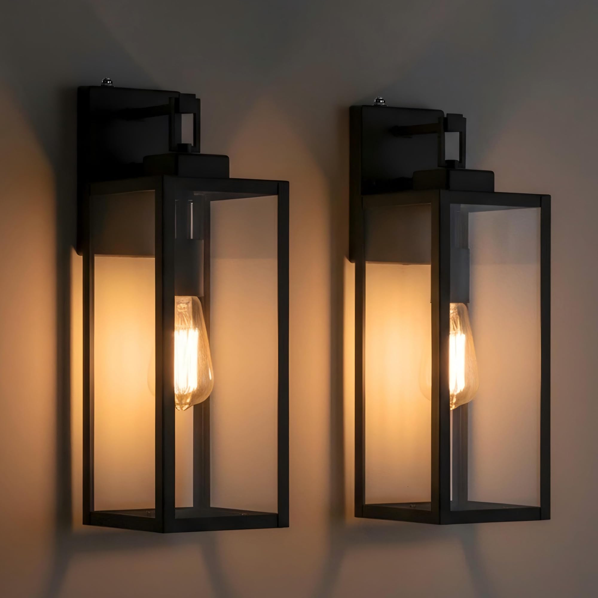 2 x lampa ścienna o zmierzchu do wschodu słońca, 45 cm, akcesoria do podjazdu ogrodowego