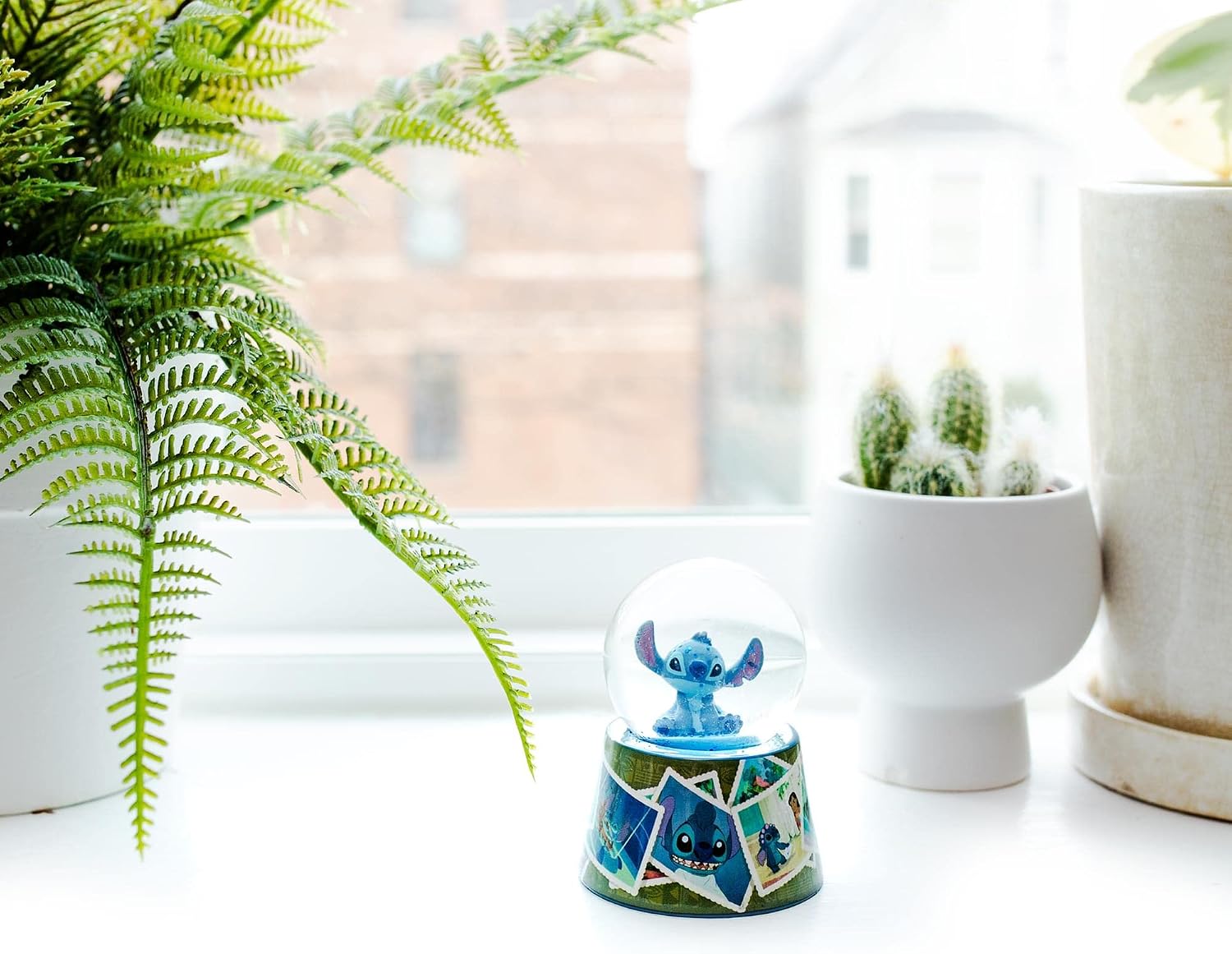 Disney Lilo & Stitch Vintage Photos Mini Light-Up Snow Globe for Adults with Glitter | 3 Inches