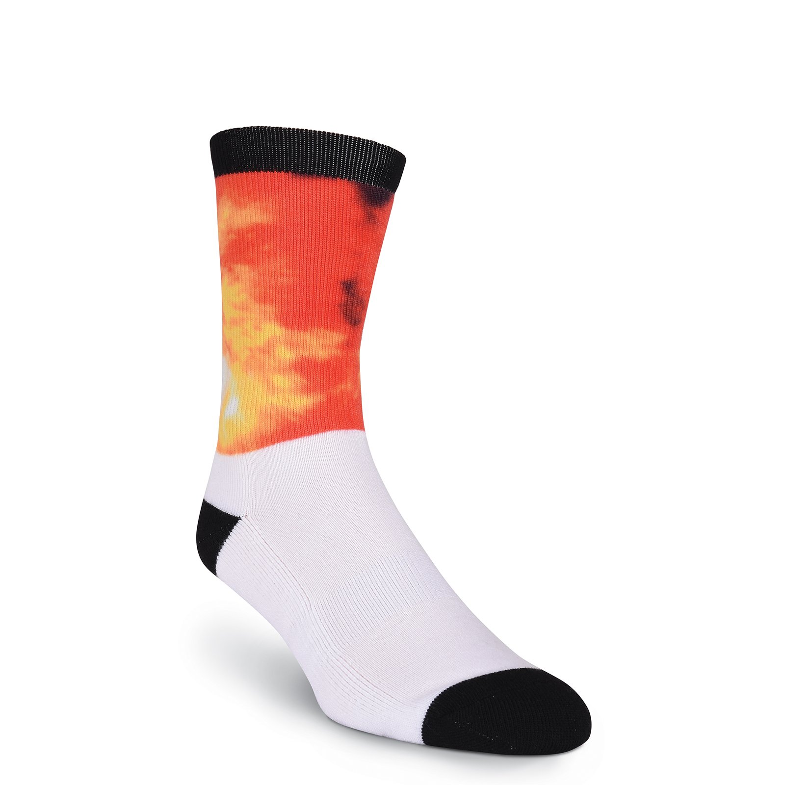 K BELLMen's Fire Ball Crew, White, Sock Size: 10-13/Shoe Size:9-11