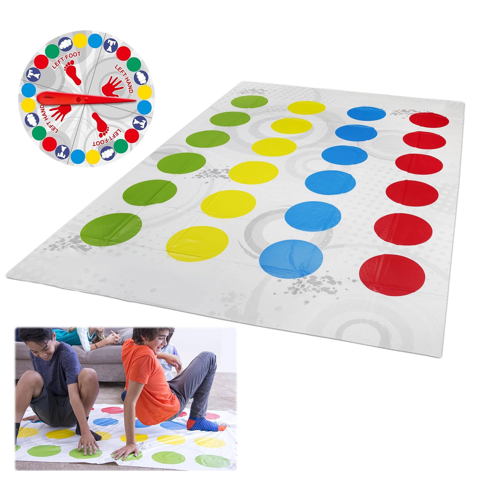 Twister Game,1 Set Twister Game For Kids,Funny Balance Twister Air Game,Floor Mat Game With Spinner,floor Is Lava Game For Kids,Puzzle Games For Children & Adults Team Family Party